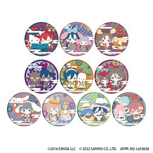 缶バッジ 「文豪とアルケミスト×サンリオキャラクターズ」 01 (ミニキャラ) (10個セット) (キャラクターグッズ)