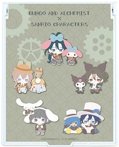 Big Chara Miror [Bungo to Alchemist x Sanrio Characters] 02 Gray (Mini Chara) (Anime Toy)