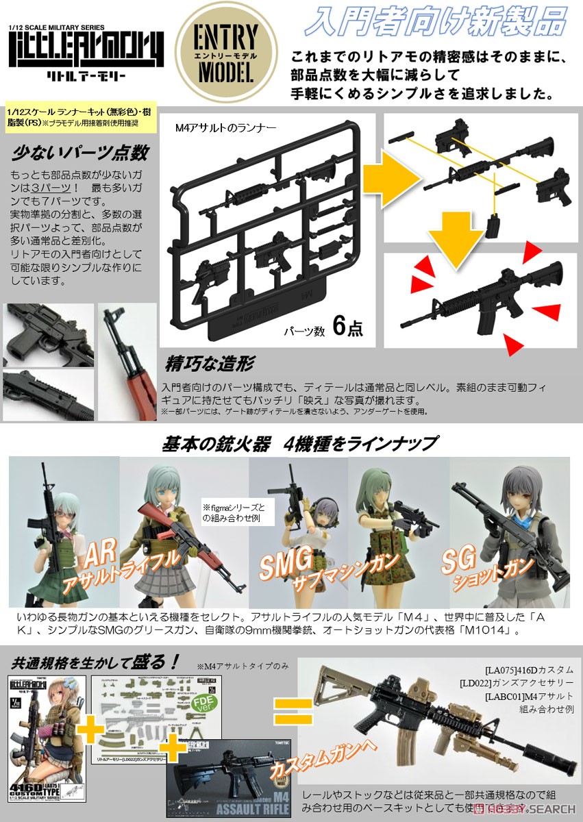 1/12 Little Armory (LABC02) AKアサルトライフル (プラモデル) その他の画像1