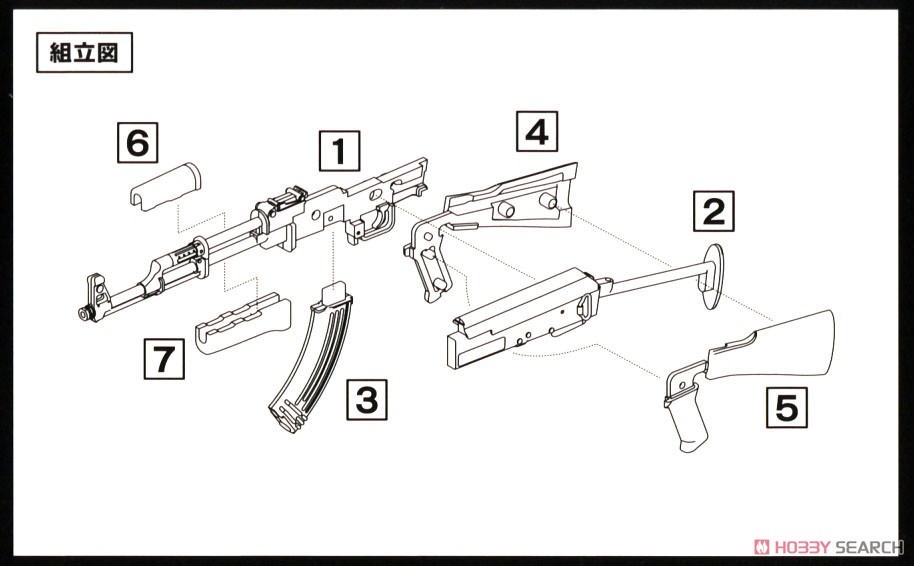 1/12 Little Armory (LABC02) AKアサルトライフル (プラモデル) 設計図1