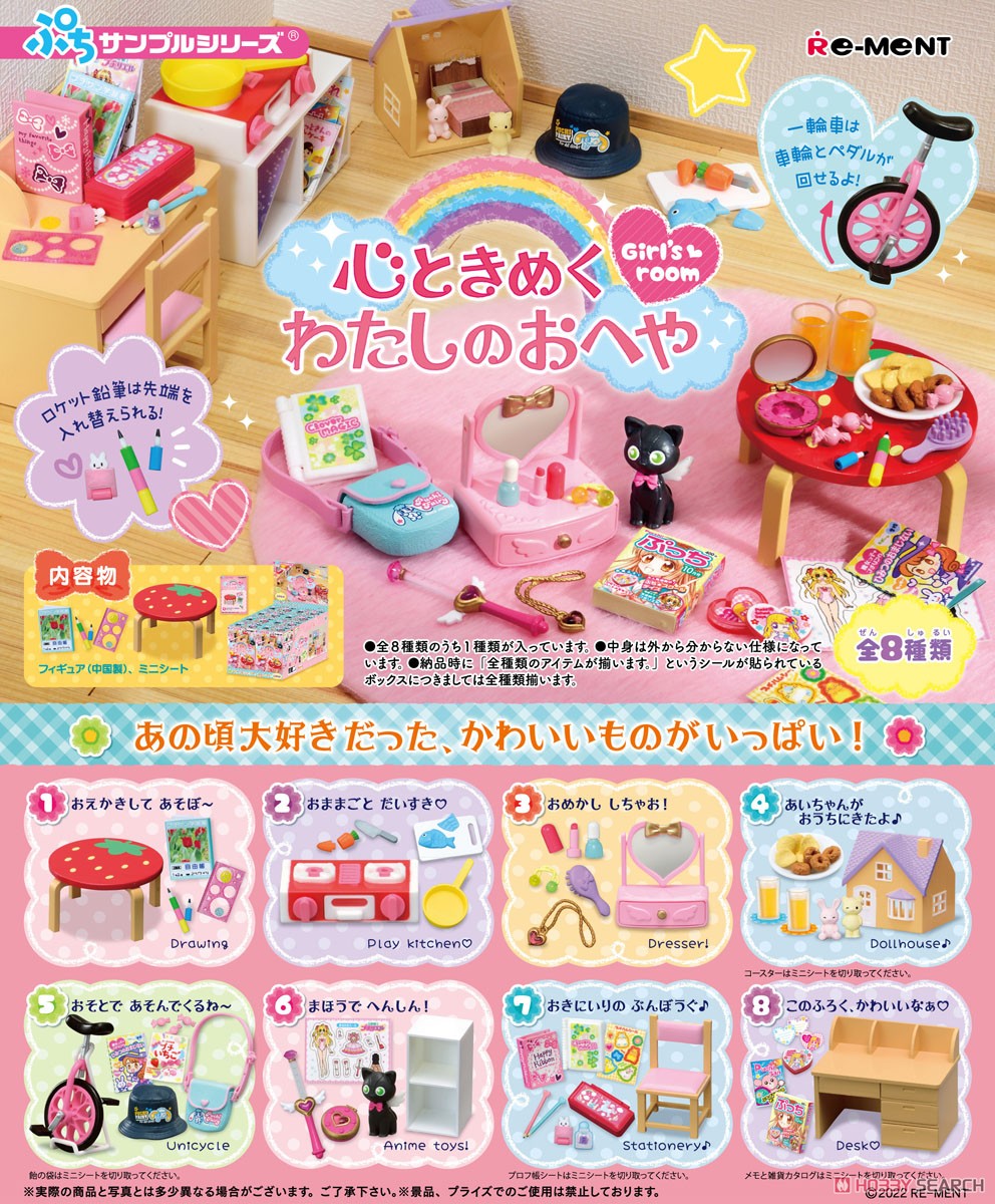 Petit Sample Girl`s Room (Set of 8) (Anime Toy) Item picture1