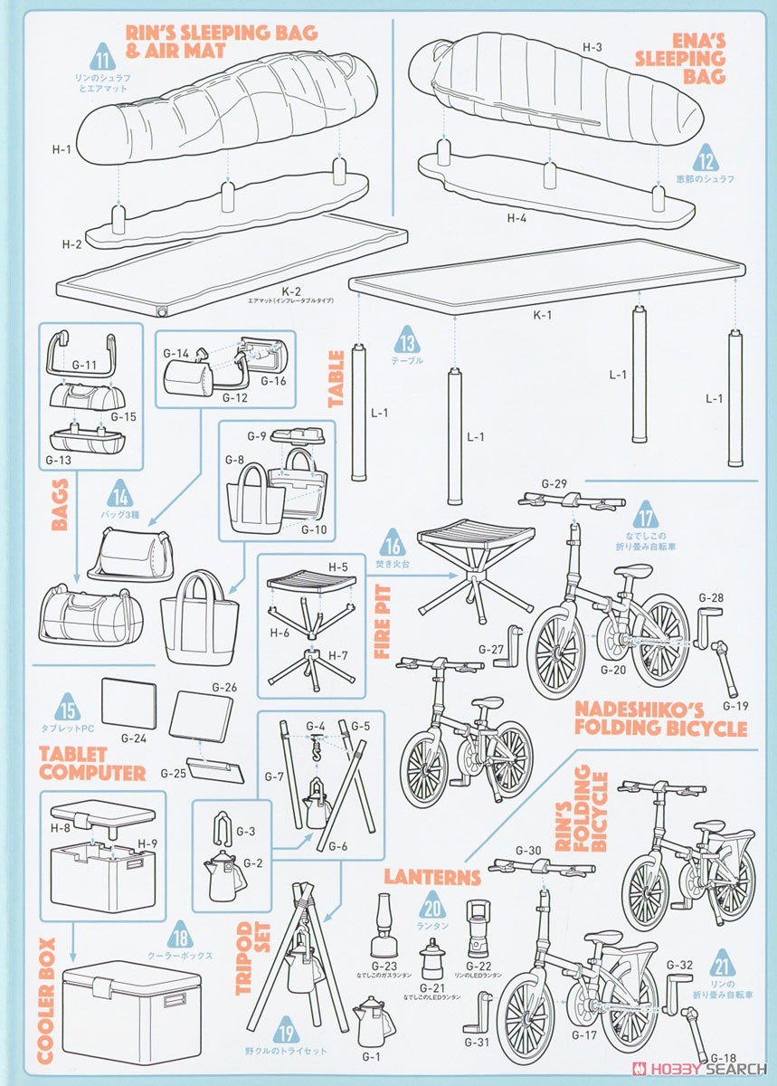 Artpla Laid-Back Camp Camp Set (Plastic model) Assembly guide3