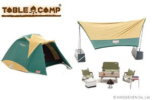 Coleman Camp Set Tough Wide Dome IV/300 (Green / Beige) (Diecast Car)