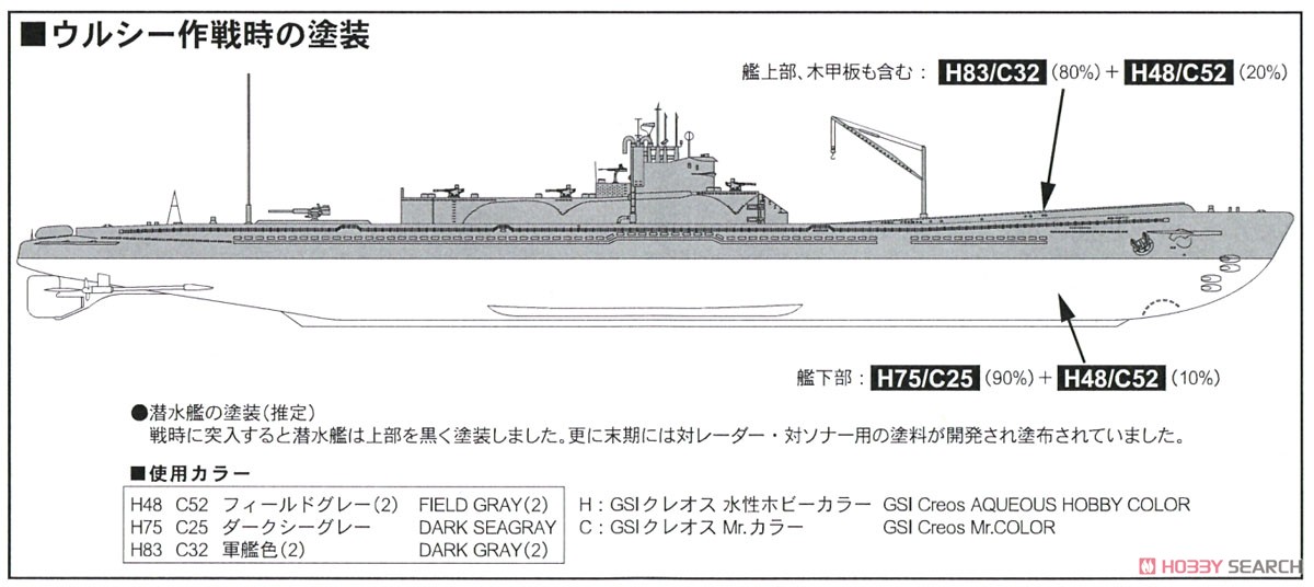 IJN Submarine I-400 & I-401 (Plastic model) Color1