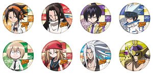 Shaman King Japanese Paper Style Can Badge (Set of 8) (Anime Toy)