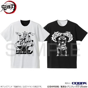 鬼滅の刃 堕姫&妓夫太郎 リバーシブルTシャツ WHITE×BLACK L (キャラクターグッズ)