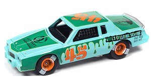 1982 Pontiac GP Stock Car Demo Derby Light Blue / Green (Diecast Car)