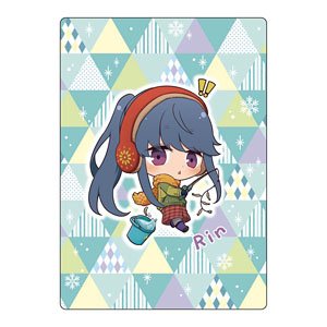 Laid-Back Camp Chibittsu! B5 Pencil Board Rin/Wakasagi Fishing (Anime Toy)