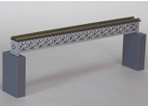 上路式ダブルワーレントラス鉄橋 組立キット (灰色) (組み立てキット) (鉄道模型)