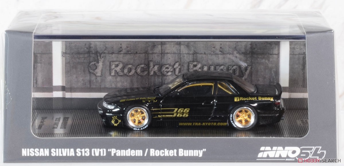 Nissan シルビア S13 PANDEM ROCKET BUNNY ブラック (ミニカー) パッケージ1