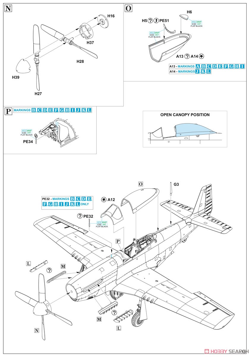 Red Tails & Co. P-51D Dual Combo Limited Edition (Plastic model) Assembly guide11