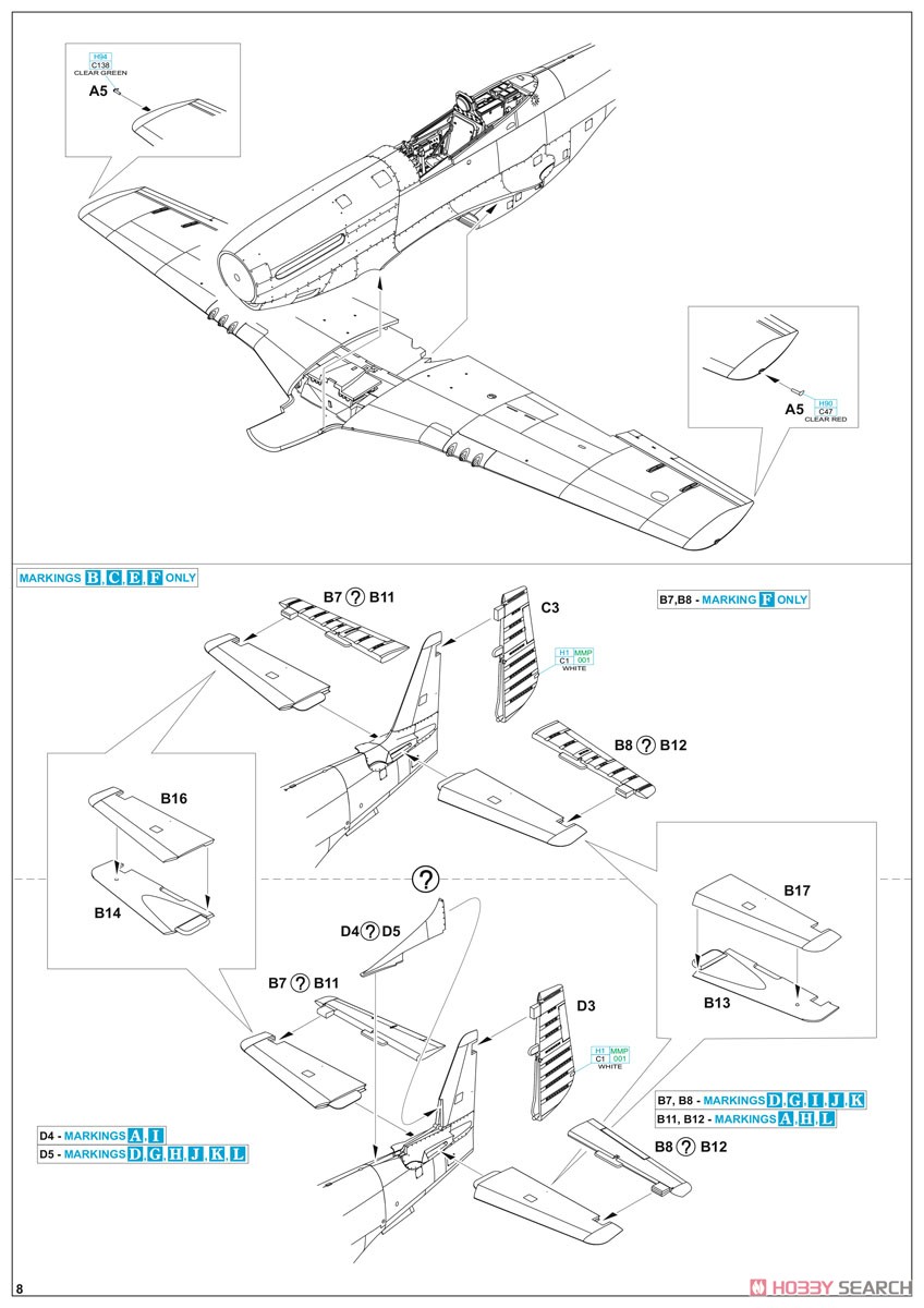 Red Tails & Co. P-51D Dual Combo Limited Edition (Plastic model) Assembly guide6