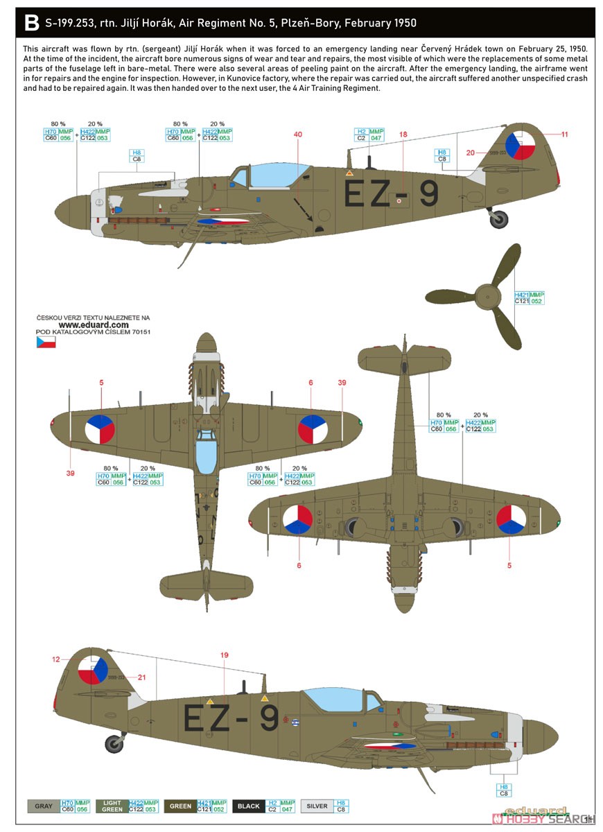 Avia S-199 Bubble Canopy ProfiPACK (Plastic model) Color2