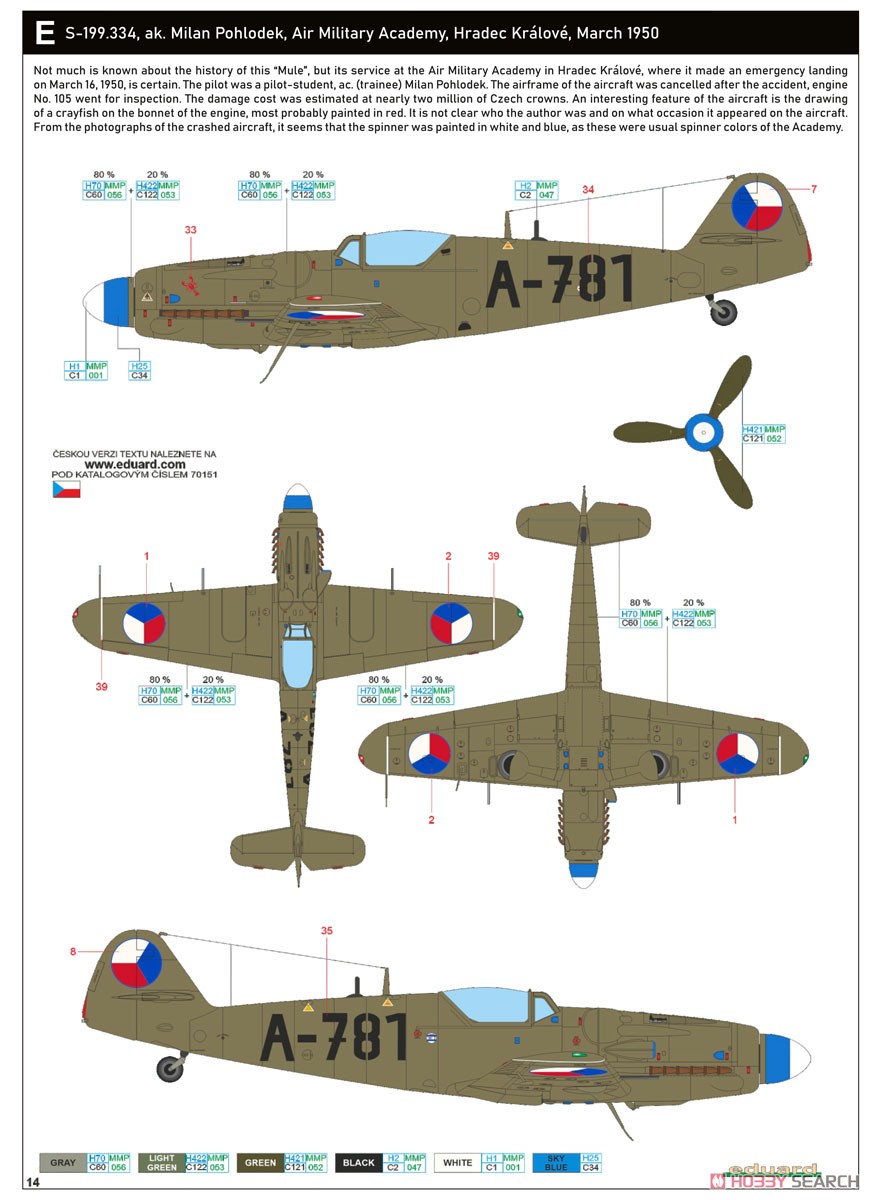 Avia S-199 Bubble Canopy ProfiPACK (Plastic model) Color5