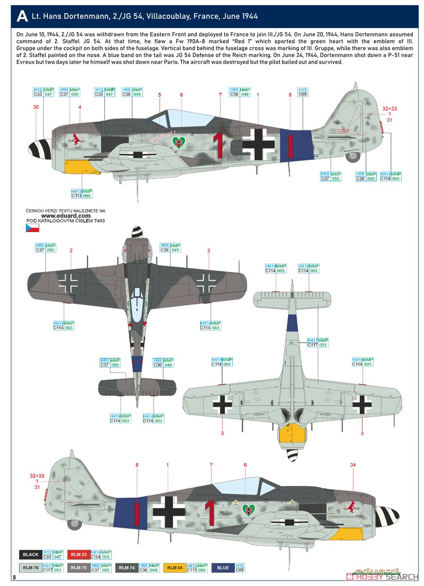 Fw190A-8 「スタンダードウィング」 ウィークエンドエディション (プラモデル) 塗装1