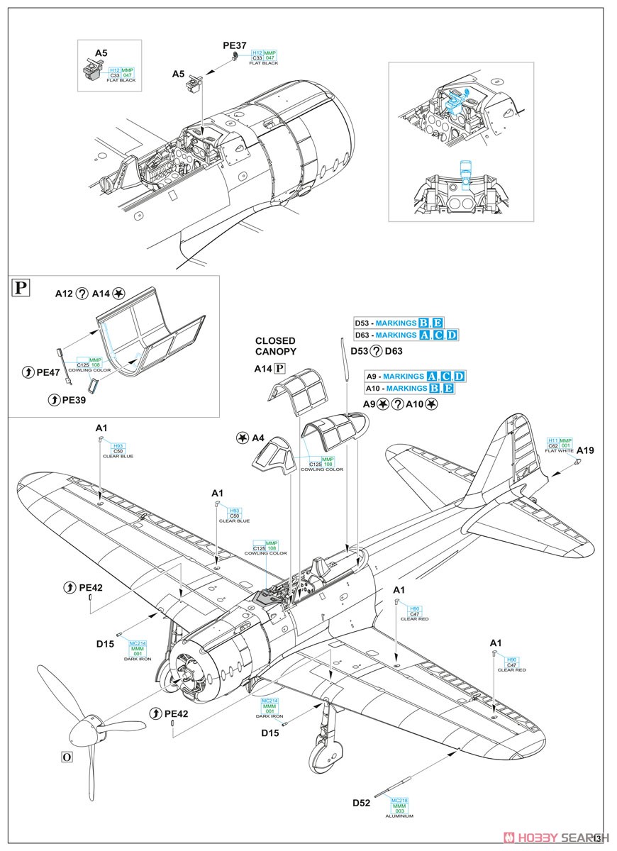 A6M2 Zero Type 11 ProfiPACK (Plastic model) Assembly guide12
