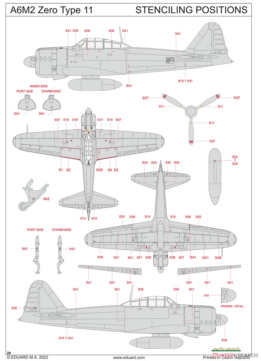 A6M2 Zero Type 11 ProfiPACK (Plastic model) Assembly guide14