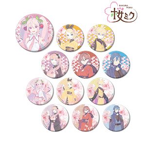 Sakura Miku [Especially Illustrated] Art by Kuro Trading Japanese Paper Can Badge (Set of 12) (Anime Toy)