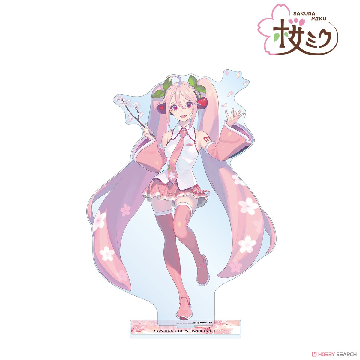 Sakura Miku [Especially Illustrated] Sakura Miku Art by Kuro 1/7 Scale Big Acrylic Stand (Anime Toy) Item picture1