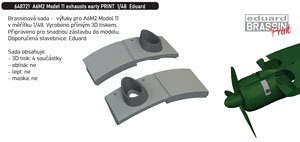 A6M2 Model 11 Exhausts Early (for Eduard) (Plastic model)