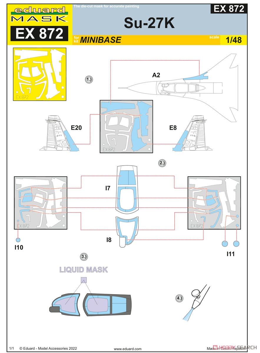 Su-27K 塗装マスクシール (ミニベース用) (プラモデル) 設計図1