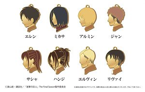 Attack on Titan Silhouette Charm (Set of 8) (Anime Toy)