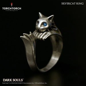 ダークソウル × TORCH TORCH/ リングコレクション: 銀猫の指輪 メンズモデル メンズ 23号 (完成品)