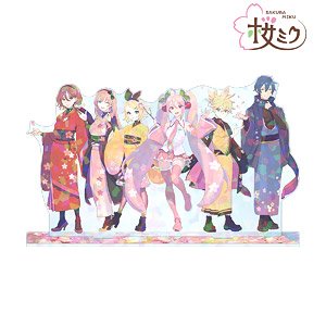 Sakura Miku [Especially Illustrated] Assembly Art by Kuro Hologram Big Acrylic Stand (Anime Toy)