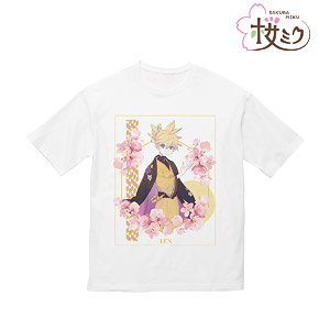 Sakura Miku [Especially Illustrated] Kagamine Len Art by Kuro Big Silhouette T-Shirt Unisex XL (Anime Toy)