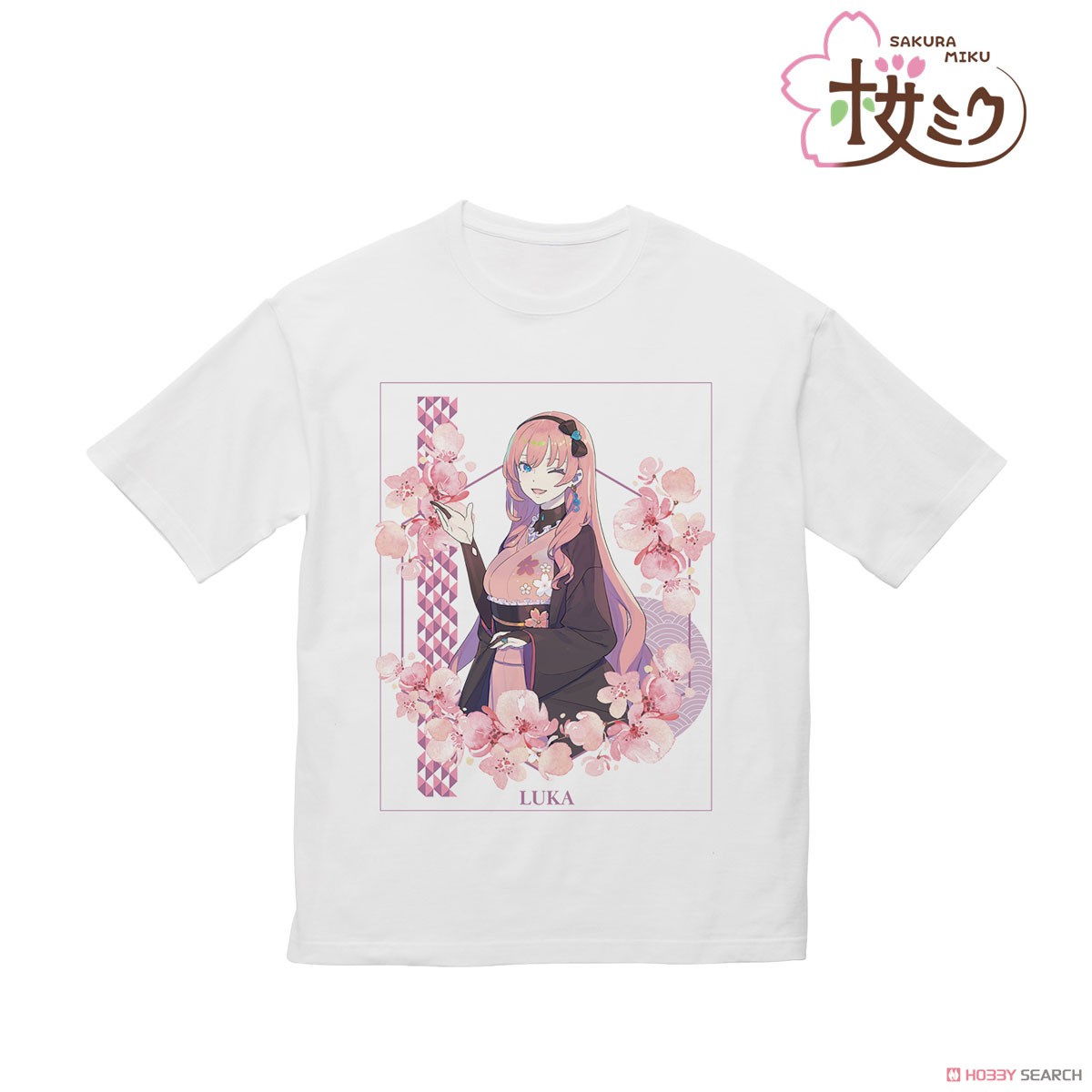 Sakura Miku [Especially Illustrated] Megurine Luka Art by Kuro Big Silhouette T-Shirt Unisex XL (Anime Toy) Item picture1