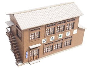 2 Stories Railroad Office (Wooden) (Unassembled Kit) (Model Train)