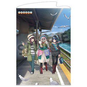 Laid-Back Camp [Especially Illustrated] B1 Tapestry Nadeshiko & Rin & Ayano Hamamatsu Souvenir Ver. (Anime Toy)