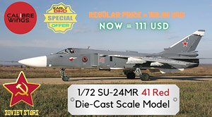 SU-24MR Fencer 41 Red Russian AirForce (Pre-built Aircraft)
