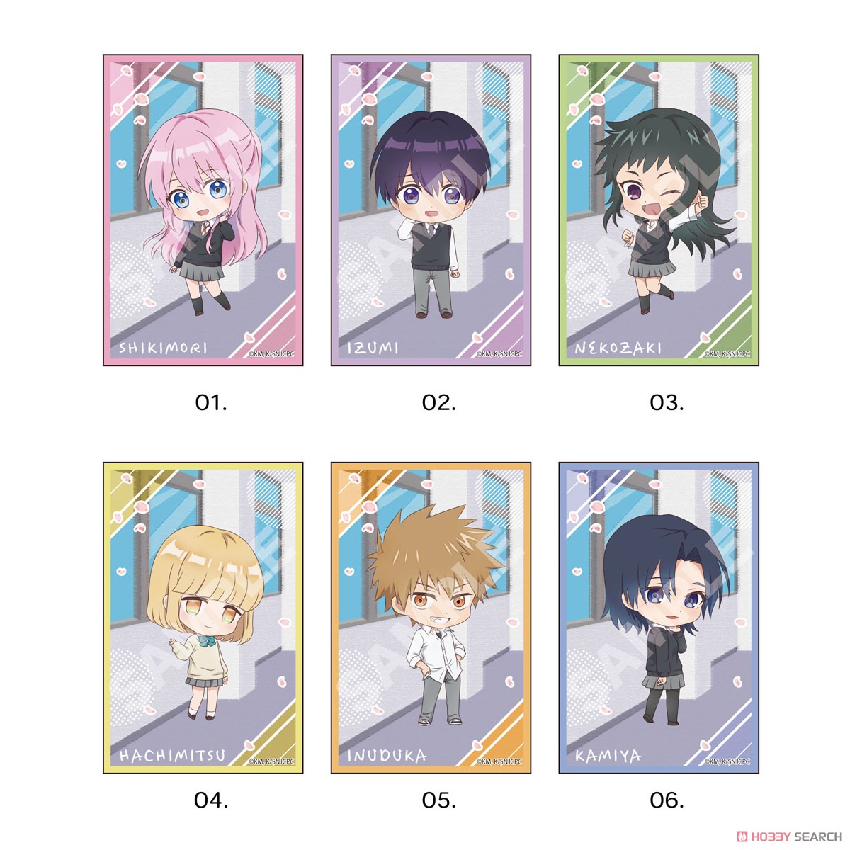 [Miss Shikimori is Not Just Cute] Satin Sticker 01 Vol.1 Box B (Set of 6) (Anime Toy) Item picture1