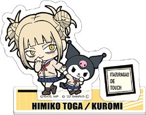 My Hero Academia x Sanrio Characters Acrylic Stand A Toga & Kuromi (Anime Toy)