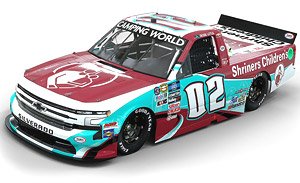 Jesse Little #02 SHRINERS CHILDREN`S Chevrolet Silverado NASCAR Camping World Truck Series 2022 (Diecast Car)