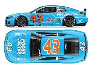 Erik Jones #43 Focus Factor Throwback Chevrolet Camaro NASCAR 2022 Next Generation (Diecast Car)