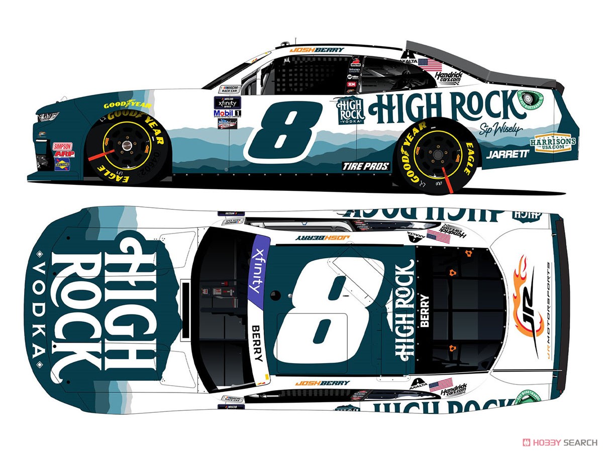 Josh Berry #8 High Rock Vodka Chevrolet Camaro NASCAR Xfinity Series 2022 (Diecast Car) Other picture1
