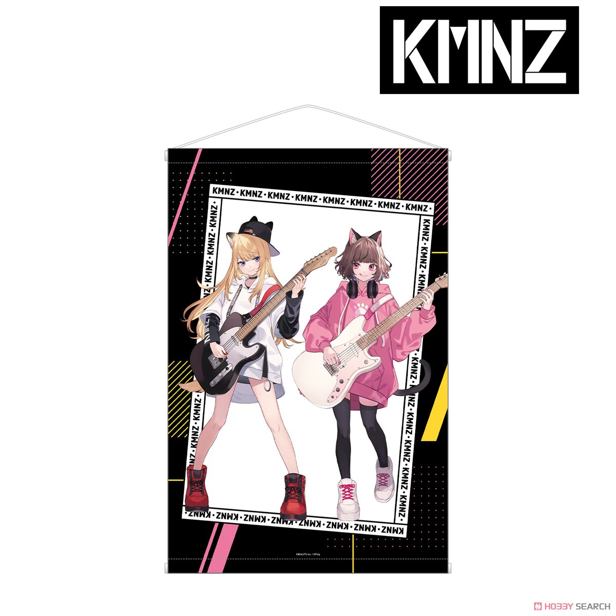 KMNZ 描き下ろしイラスト 集合 ギター演奏ver. A1タペストリー (キャラクターグッズ) 商品画像1
