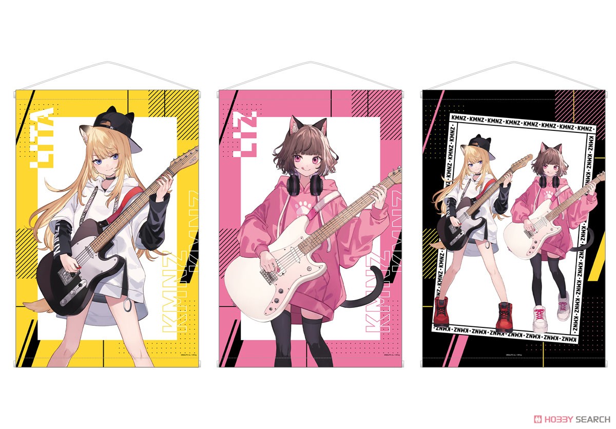 KMNZ 描き下ろしイラスト 集合 ギター演奏ver. A1タペストリー (キャラクターグッズ) その他の画像1