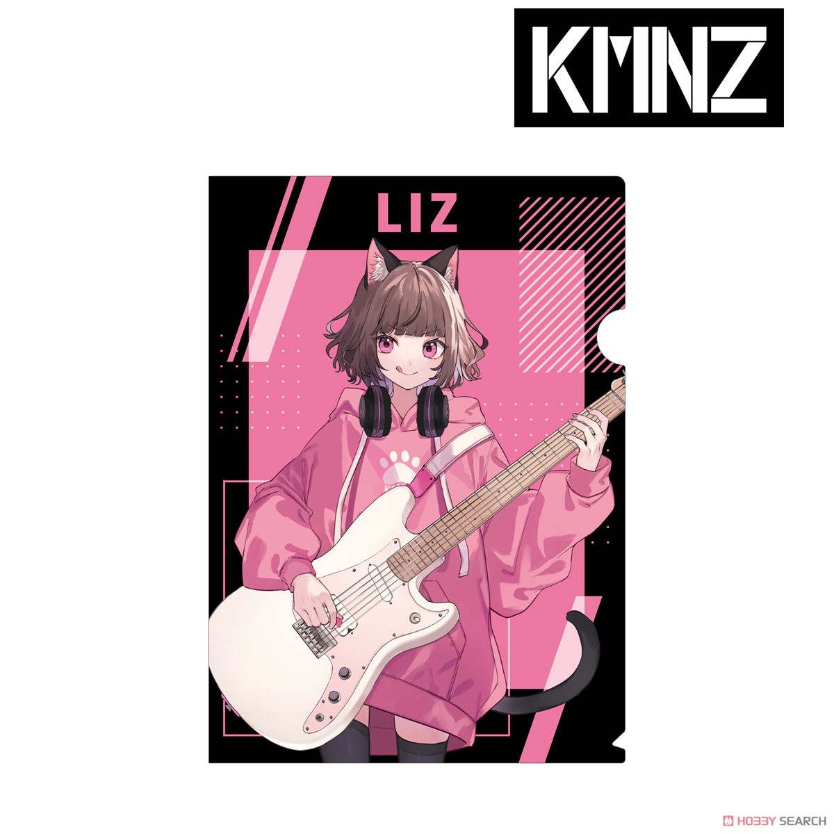 KMNZ 描き下ろしイラスト LIZ ギター演奏ver. クリアファイル (キャラクターグッズ) 商品画像1