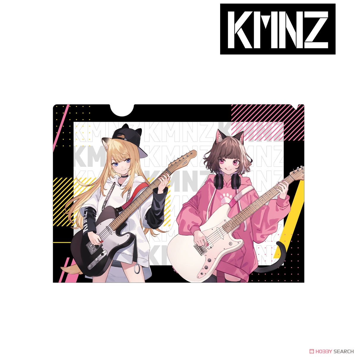 KMNZ 描き下ろしイラスト 集合 ギター演奏ver. クリアファイル (キャラクターグッズ) 商品画像1