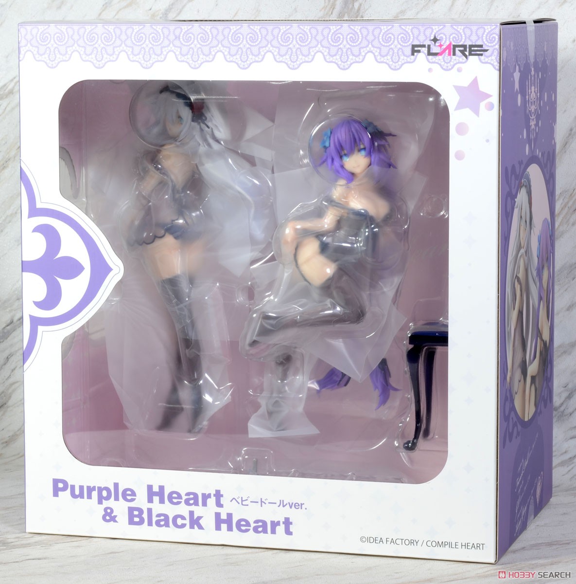 Purple Heart & Black Heart Babydoll Ver. (PVC Figure) Package1