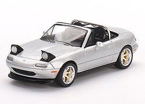 Mazda Miata MX-5 (NA) Tuned Version Silver Stone Metallic Silver (LHD) (Diecast Car)