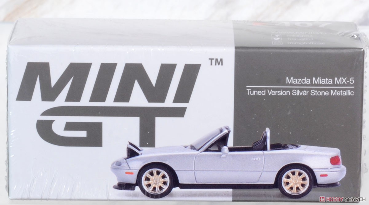 Mazda Miata MX-5 (NA) Tuned Version Silver Stone Metallic (RHD) (Diecast Car) Package1