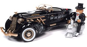 1935 Auburn 851 Speedster Black / Gold w/Monopoly Figure (Diecast Car)