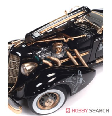 1935 オーバーン 851 スピードスター ブラック/ゴールド モノポリーフィギュア付 (ミニカー) 商品画像3