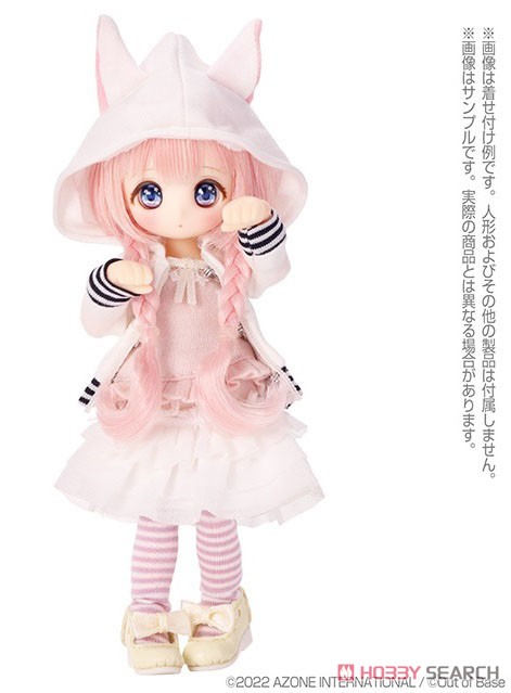 Picco P Border Socks B set (Pink x White / Beige x White) (Fashion Doll) Other picture1