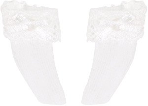 Picco P Lace & Ribbon Short Socks (White x White) (Fashion Doll)