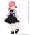 Picco P Heart Ribbon Docking Dress (Purple Gingham x Black) (Fashion Doll) Other picture1